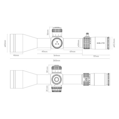Delta Stryker HD 4,5-30x56 FFP LRD-1T – luneta