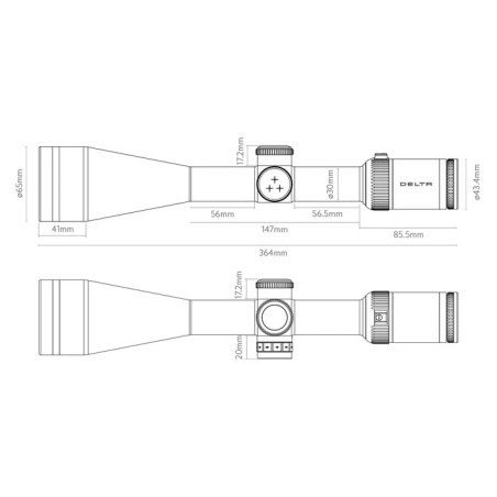 Delta Titanium HD 2,5-10x56 4A S MIL – luneta