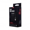 Maxlife kabel 3w1 USB 1 m nylonowy Black