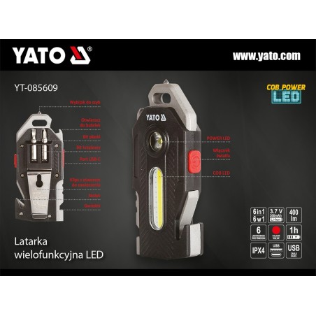 YATO latarka wielofunkcyjna 6w1