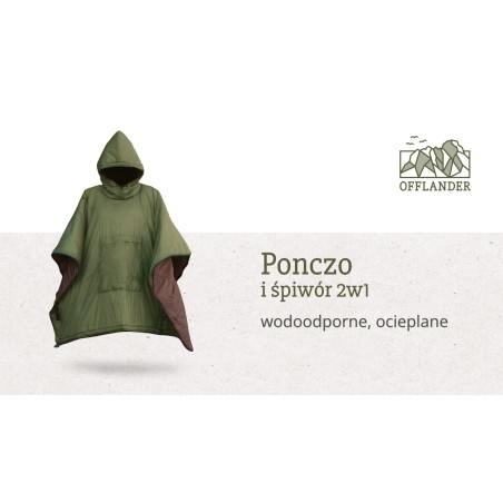 Offlander ponczo ocieplane wodoodporne