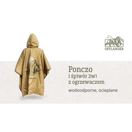Offlander ponczo cienkie z ogrzewaczem szampańskie