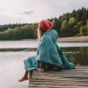 Offlander ponczo grube z ogrzewaczem błękitne