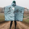 Offlander ponczo grube z ogrzewaczem błękitne